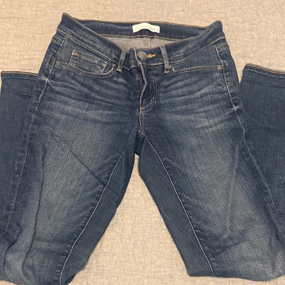 LOFT Dark Wash Skinny Jeans
